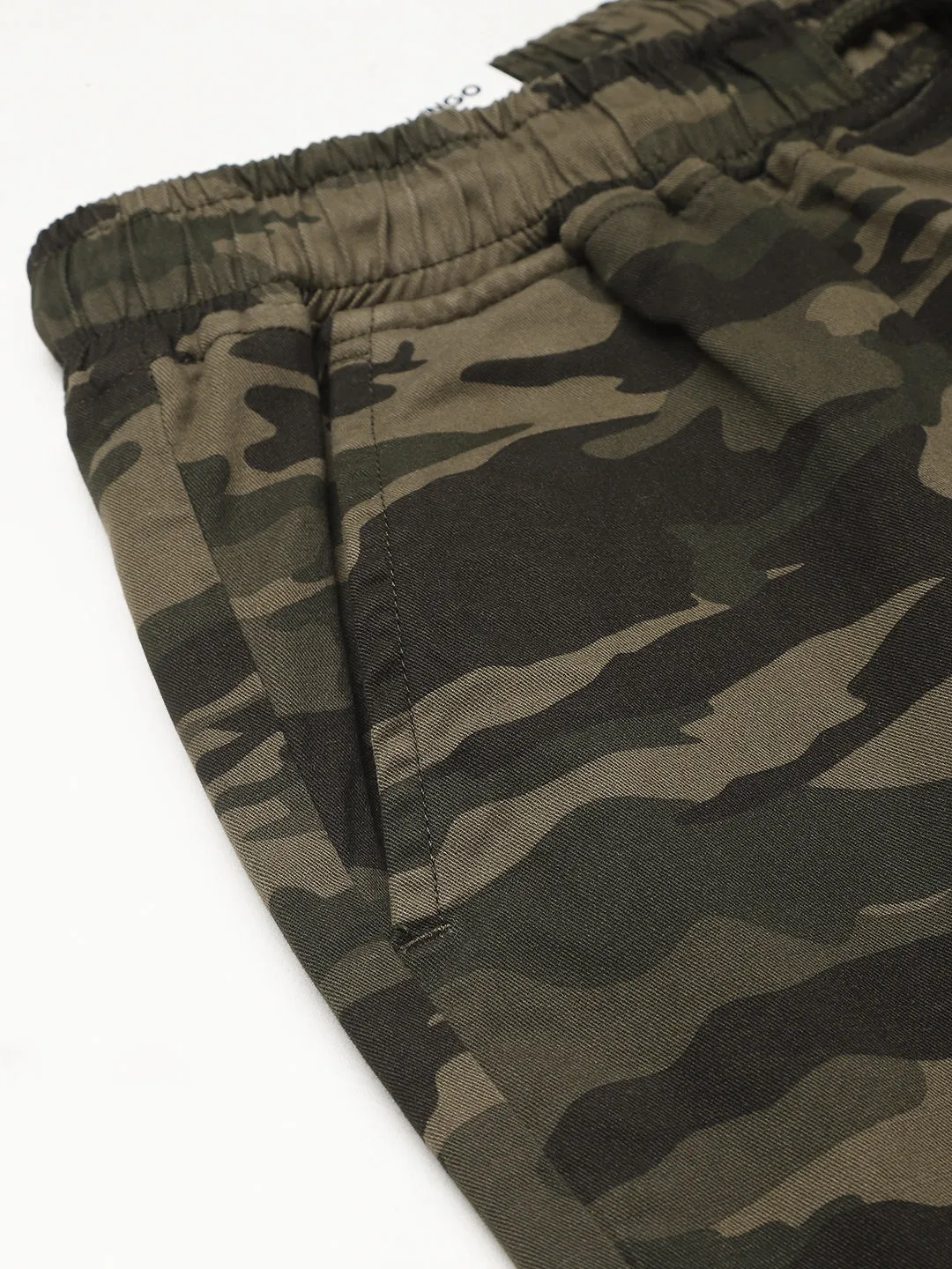 Men's Straight Fit Cotton Cargo Joggers (Natural Olive)