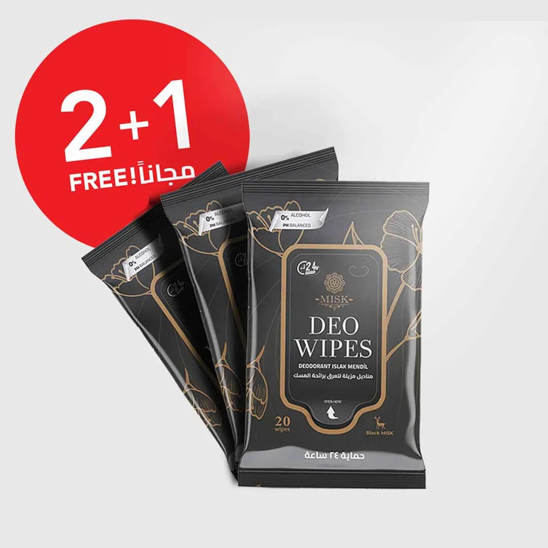 MISK Deo Wipes - Buy 2 Get 1 MISK Deo Wipes Free