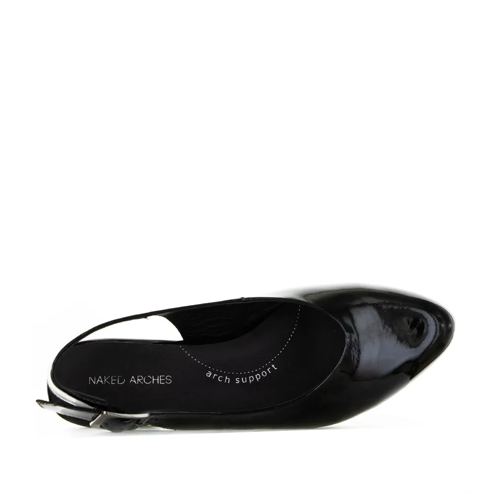 NAKED ARCHES ZODIAC BLACK PATENT