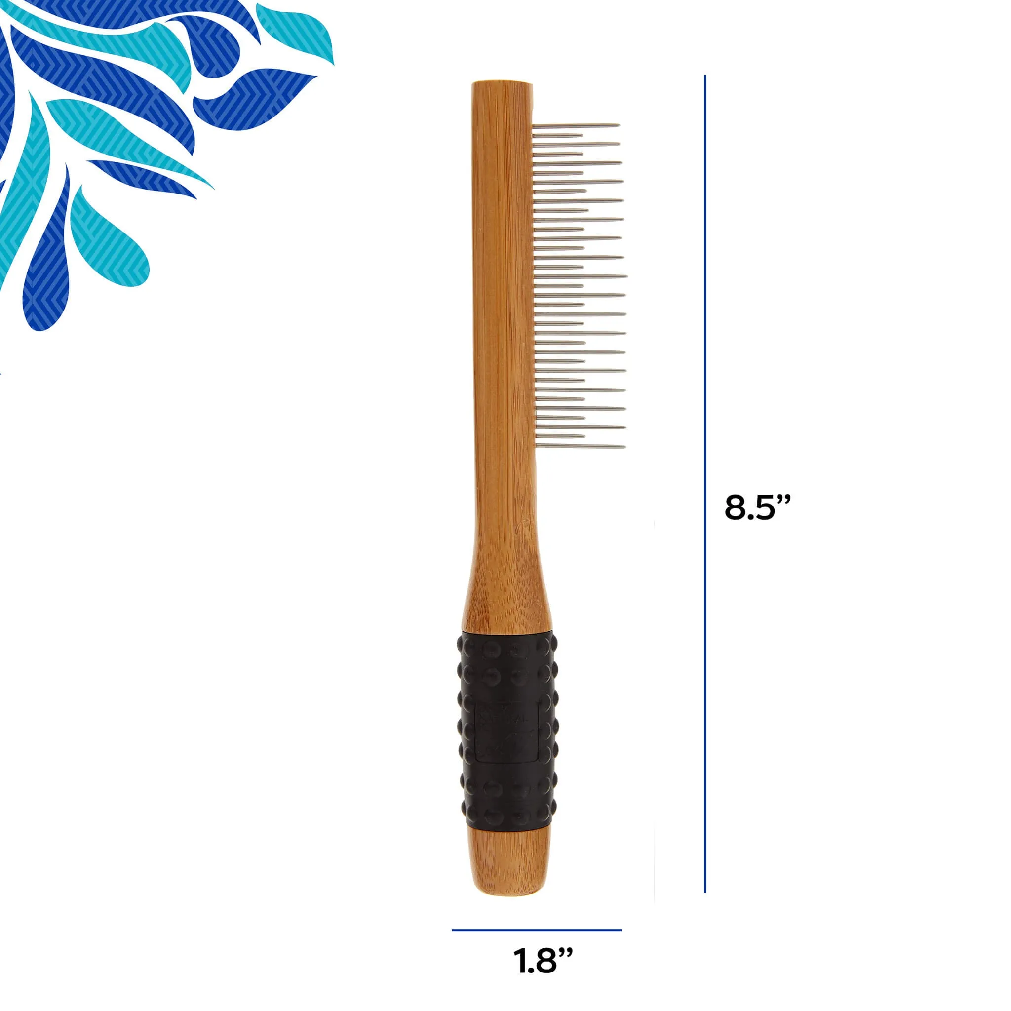 Only Natural Pet Comb with Bamboo Handle for Dogs