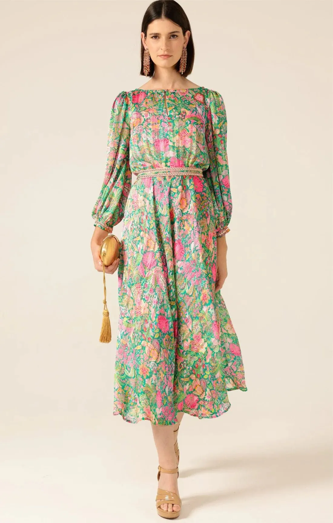 Pastel Paradise Floral Midi Dress