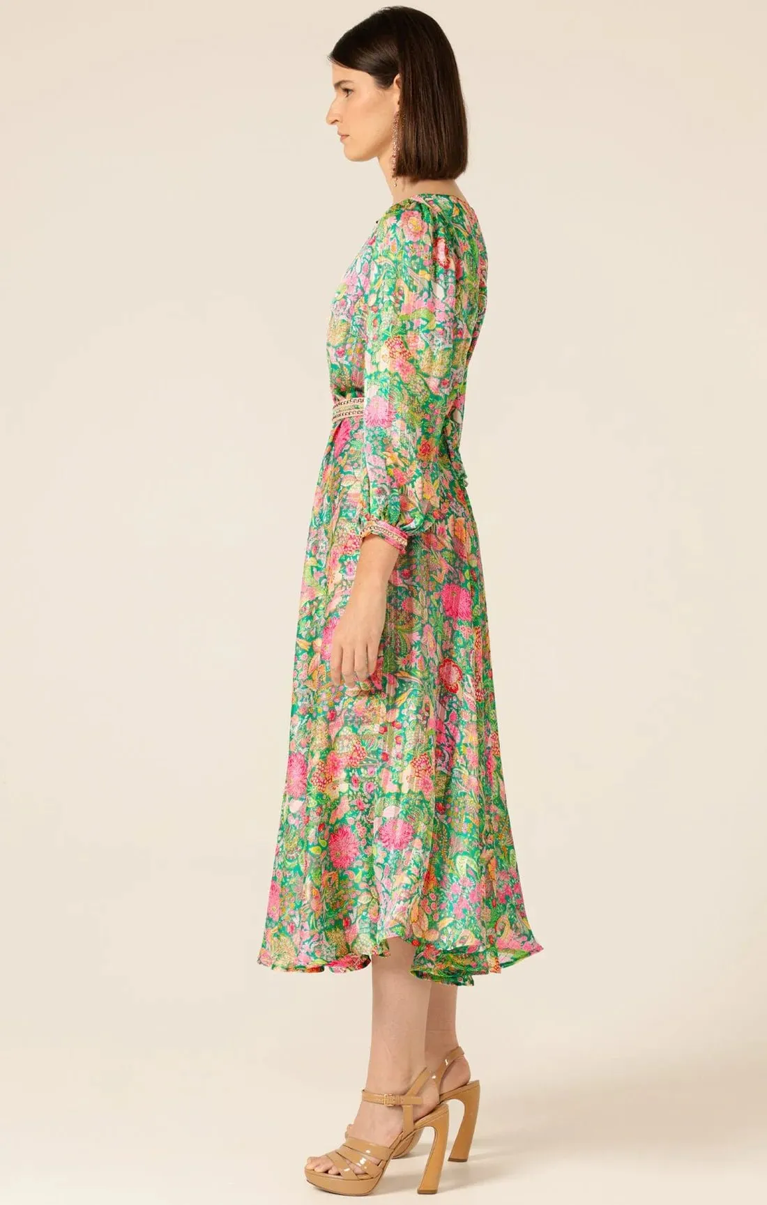 Pastel Paradise Floral Midi Dress