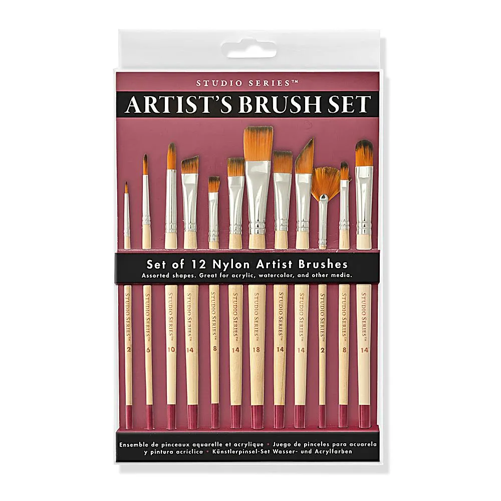 Peter Pauper Press Artist's Nylon Brush Set 12pk