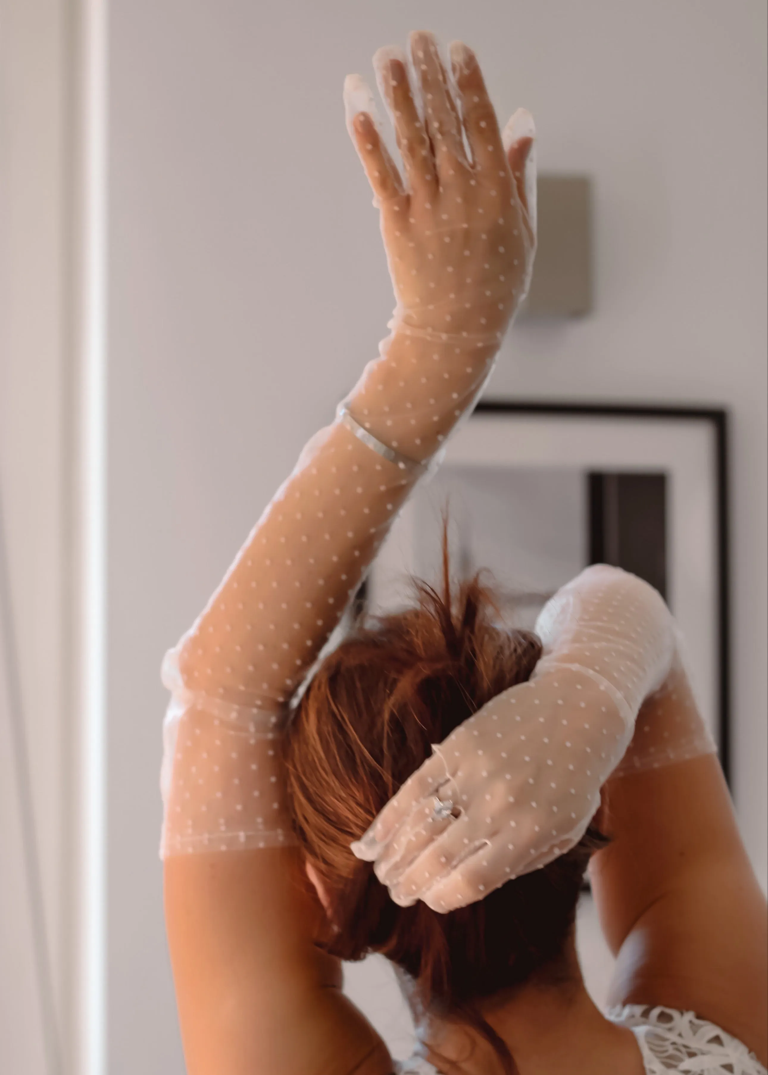 Polka Dot Bridal Gloves