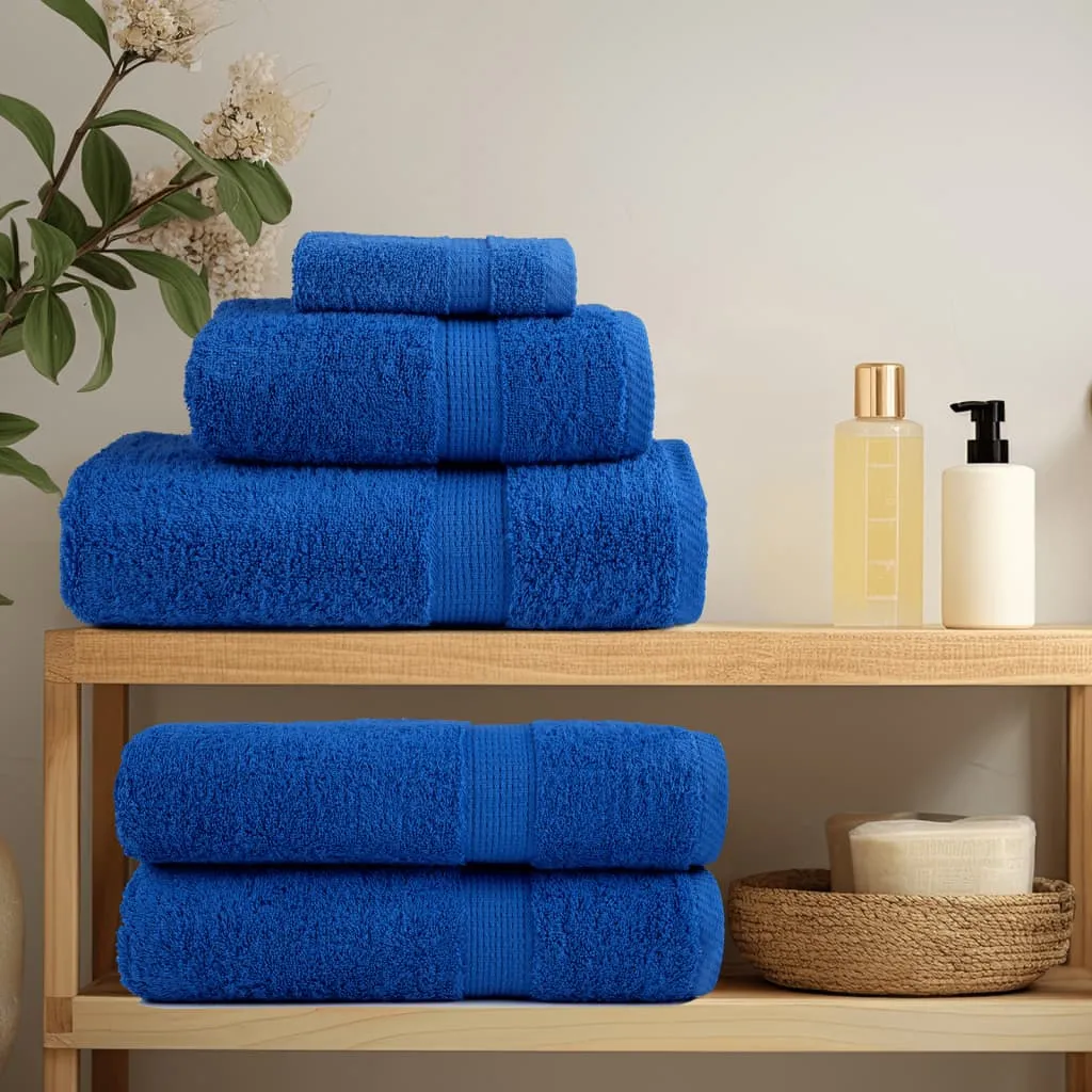 Premium Guest Towels 2pcs Blue 30x50cm 600gsm 100% Cotton