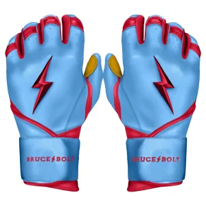 PREMIUM PRO BADER Series Long Cuff Batting Gloves | BABY BLUE