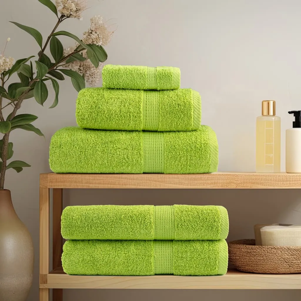 Premium Towels 10 pcs Apple Green 100x200 cm 600 gsm 100% Cotton