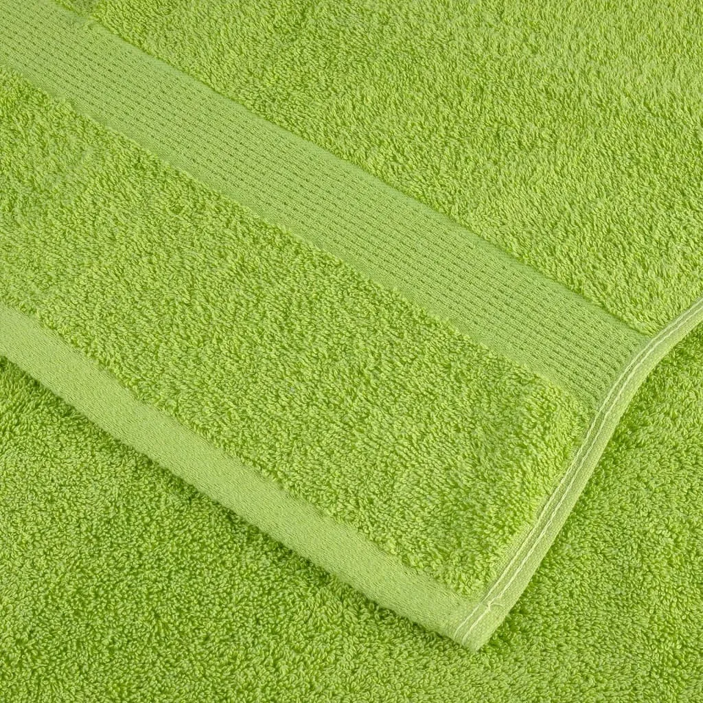 Premium Towels 10 pcs Apple Green 100x200 cm 600 gsm 100% Cotton