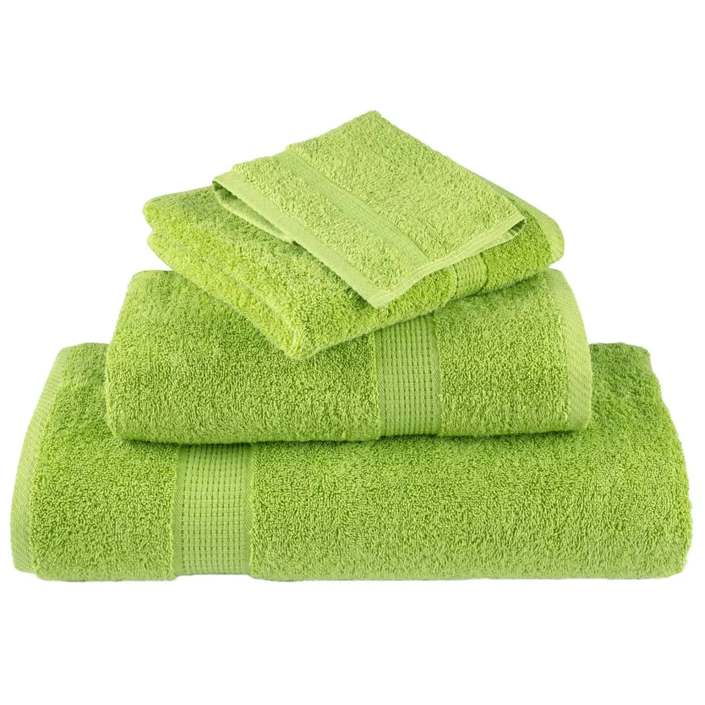 Premium Towels 10 pcs Apple Green 100x200 cm 600 gsm 100% Cotton