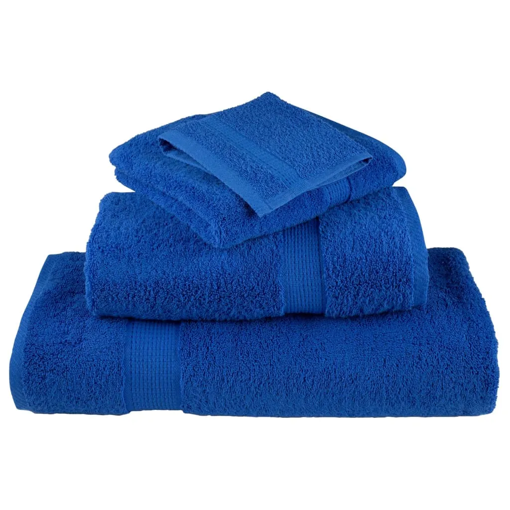 Premium Washcloths 4pcs Blue 30x30cm 600gsm 100% Cotton