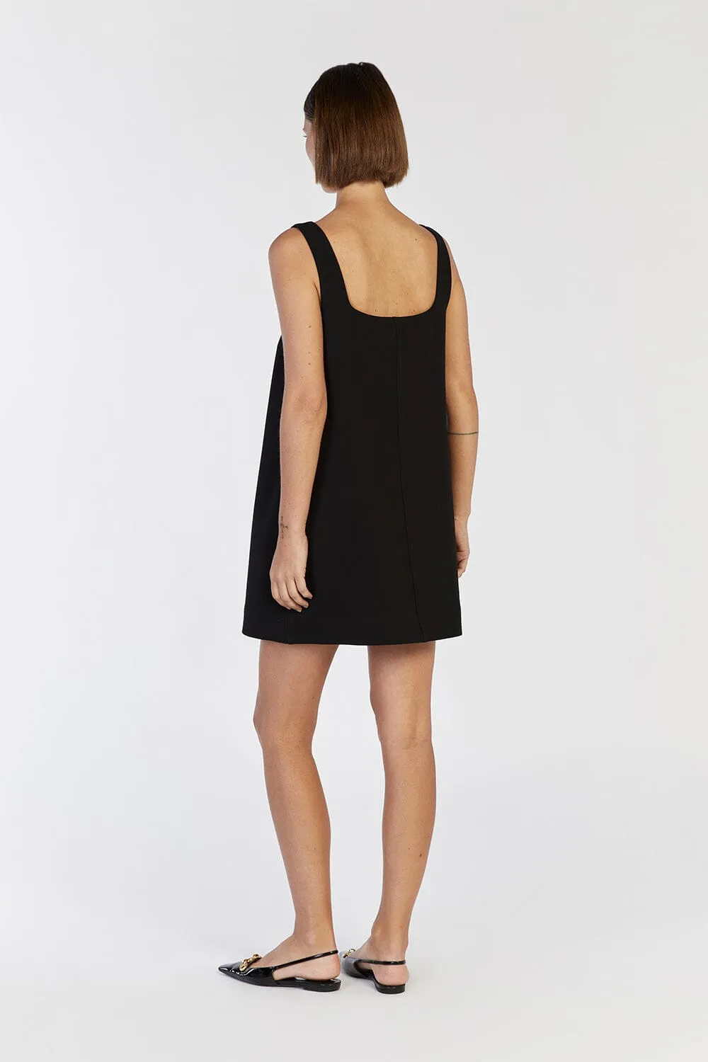 ROSA BLACK SHIFT MINI DRESS