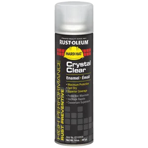 Rust-Oleum V2102838 Crystal Clear Hard Hat Enamel Spray Paint