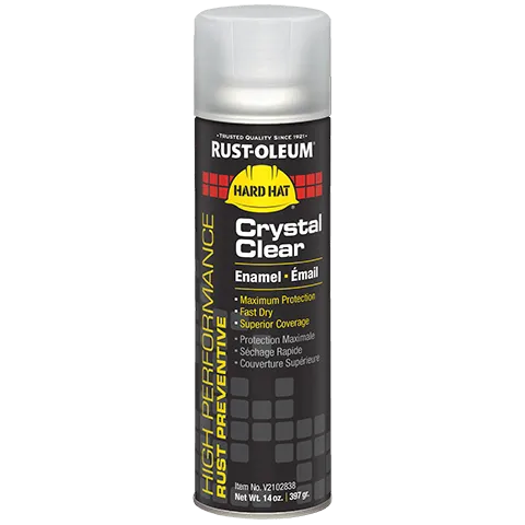 Rust-Oleum V2102838 Crystal Clear Hard Hat Enamel Spray Paint