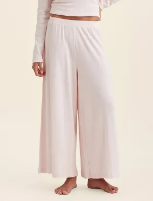 Soft Baby Rib Full Length Wide Leg Pant