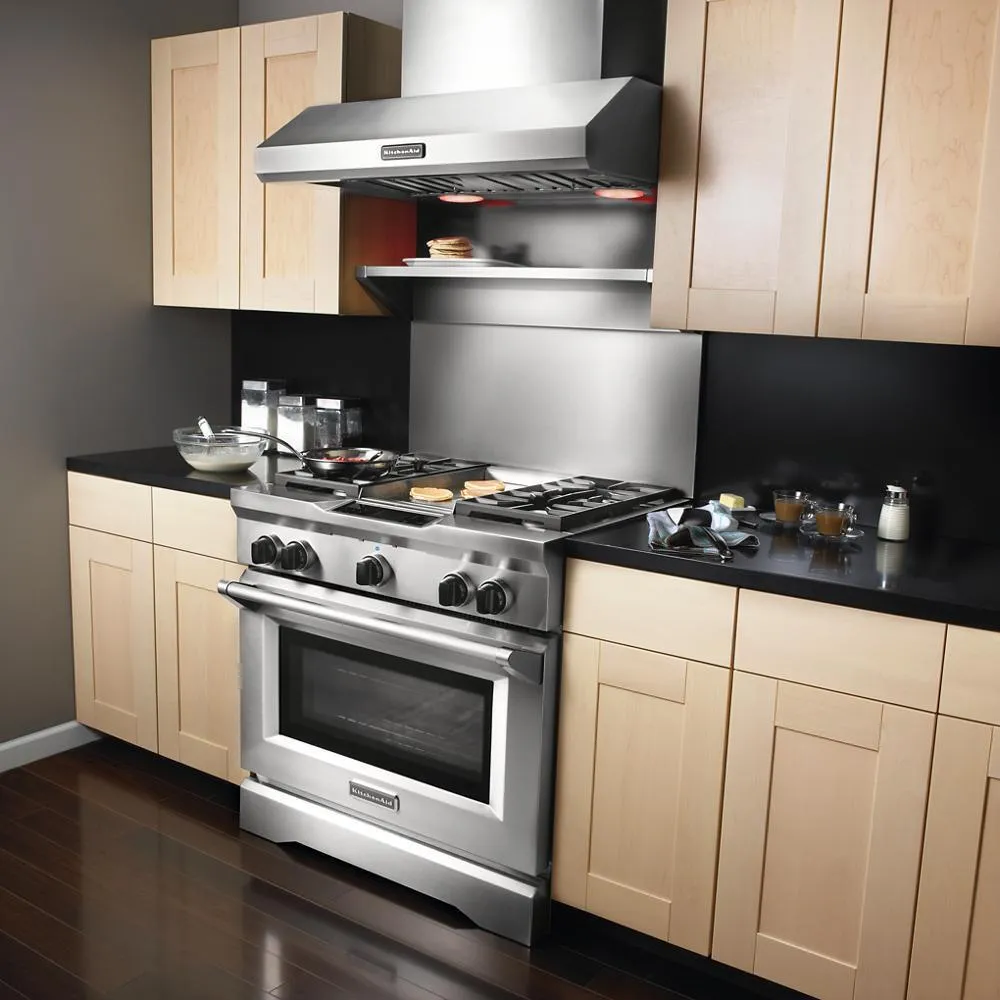 Stainless Steel Backsplash with Dual Position Shelf