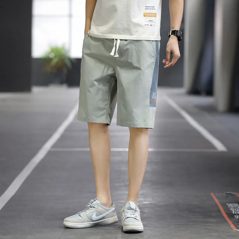 Summer Casual Shorts Men Trendy Hong Kong Mid-Length Beach Pants Young Cargo Shorts