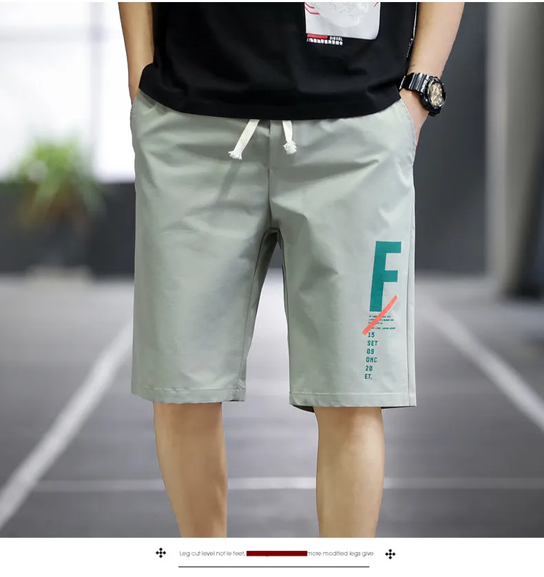 Summer Casual Shorts Men Trendy Hong Kong Mid-Length Beach Pants Young Cargo Shorts