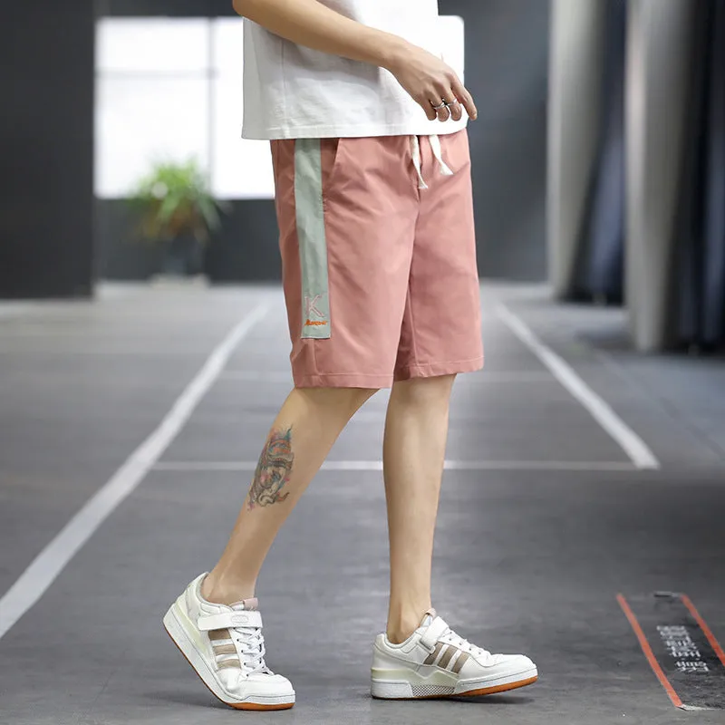 Summer Casual Shorts Men Trendy Hong Kong Mid-Length Beach Pants Young Cargo Shorts