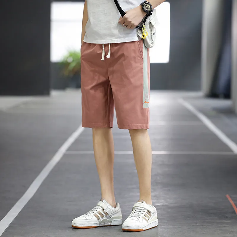 Summer Casual Shorts Men Trendy Hong Kong Mid-Length Beach Pants Young Cargo Shorts