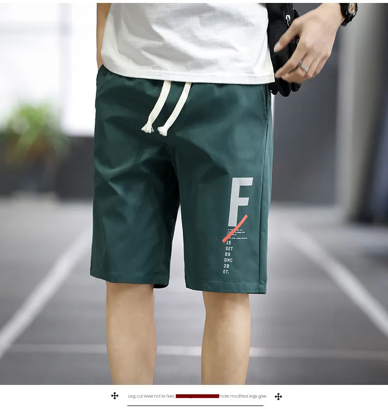 Summer Casual Shorts Men Trendy Hong Kong Mid-Length Beach Pants Young Cargo Shorts