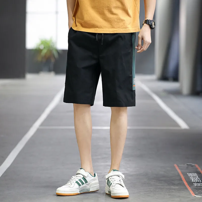 Summer Casual Shorts Men Trendy Hong Kong Mid-Length Beach Pants Young Cargo Shorts