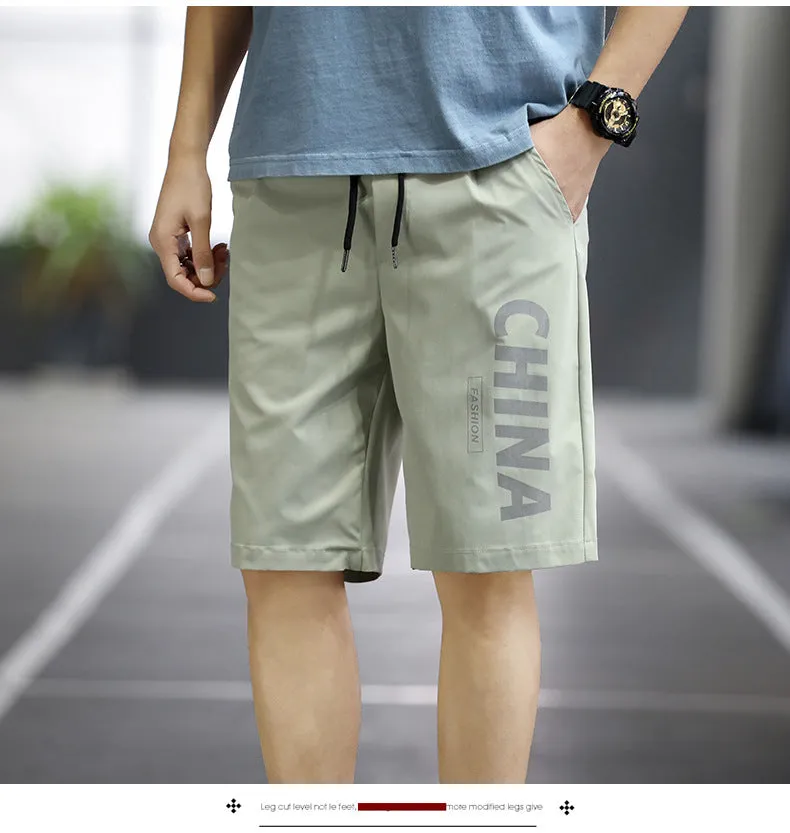 Summer Casual Shorts Men Trendy Hong Kong Mid-Length Beach Pants Young Cargo Shorts