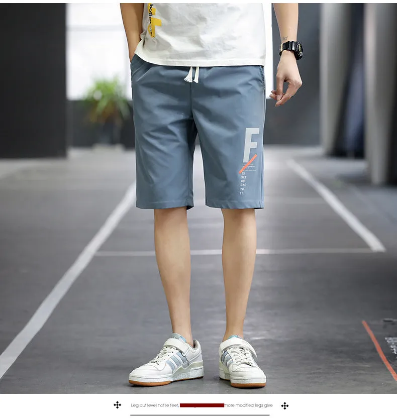 Summer Casual Shorts Men Trendy Hong Kong Mid-Length Beach Pants Young Cargo Shorts