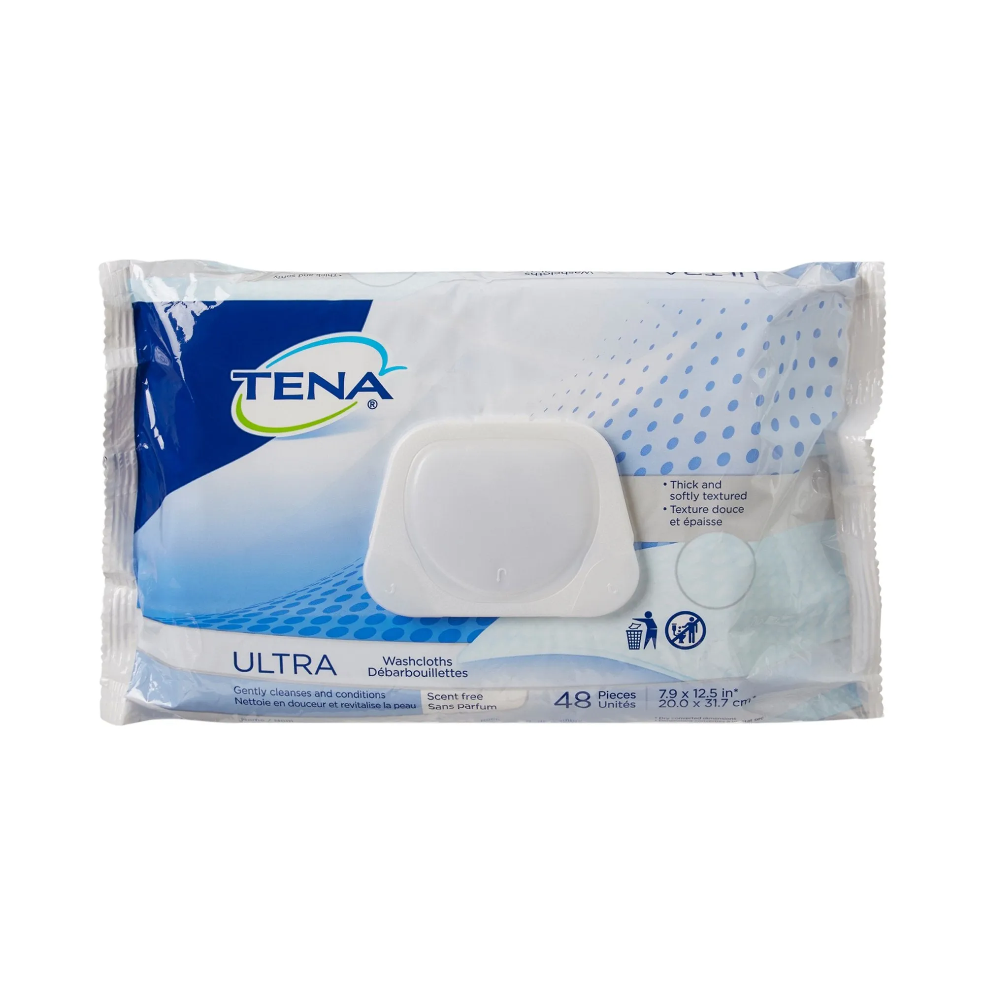 Tena Ultra Unscented Washcloths