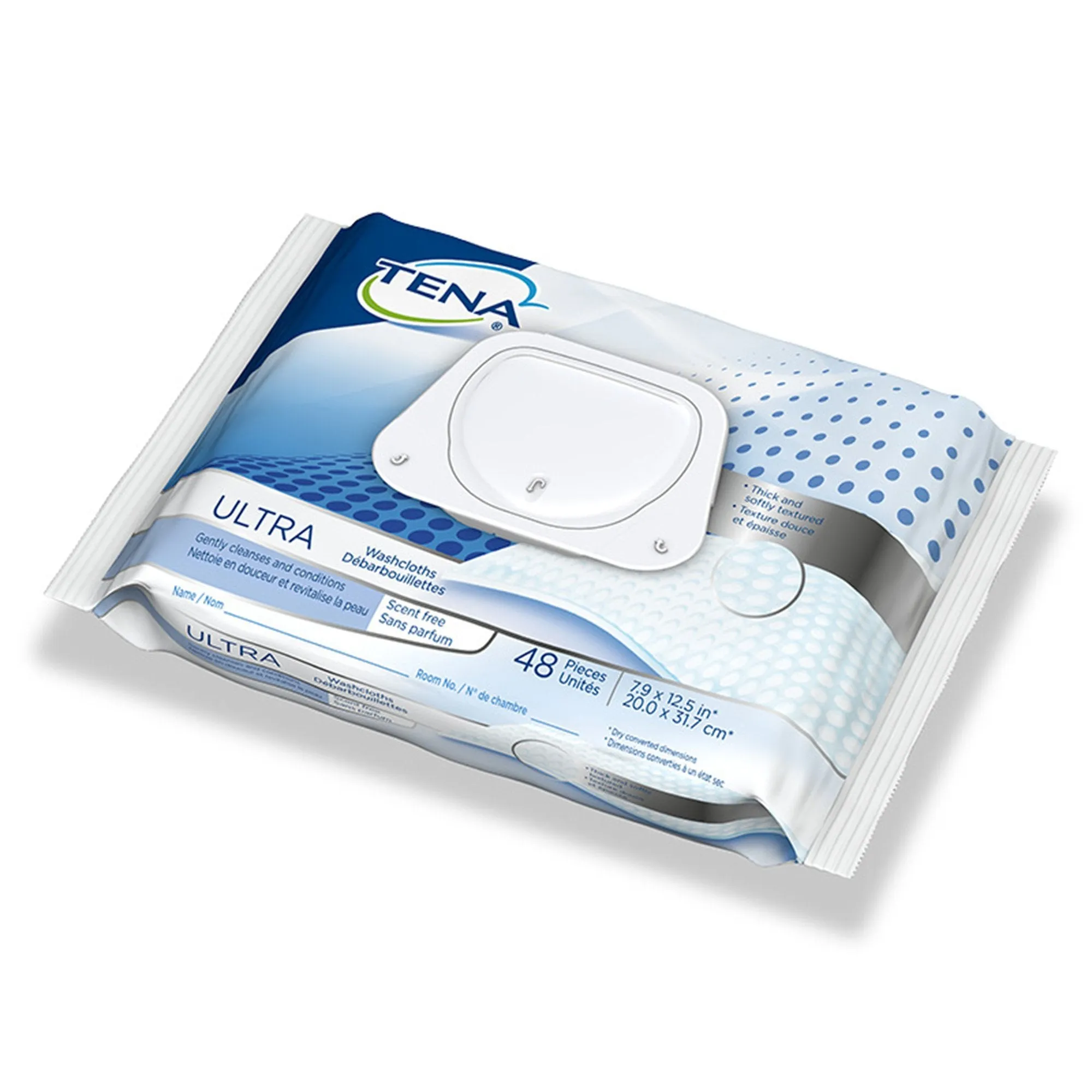 Tena Ultra Unscented Washcloths