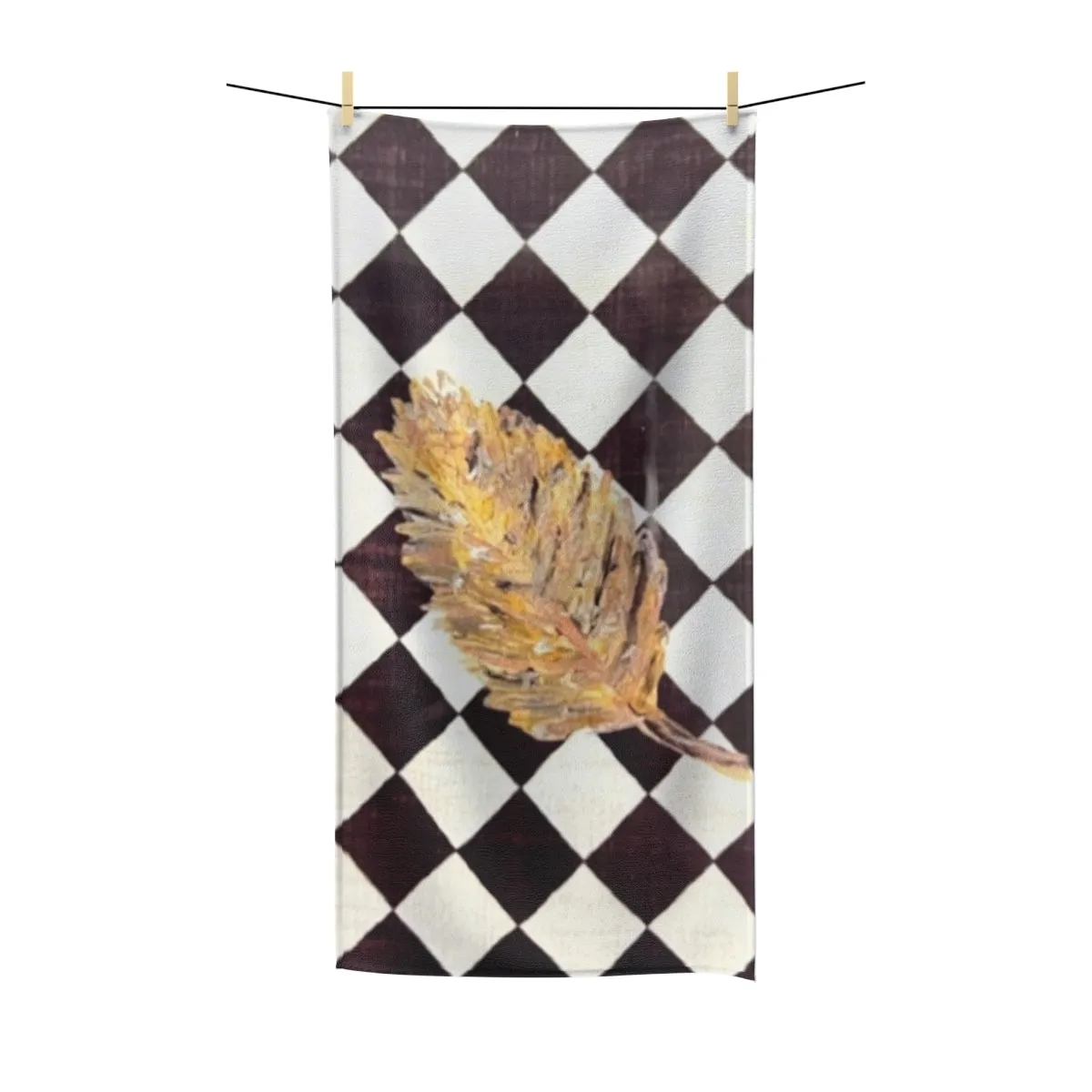 The Golden Leaf Diamond Polycotton Towel