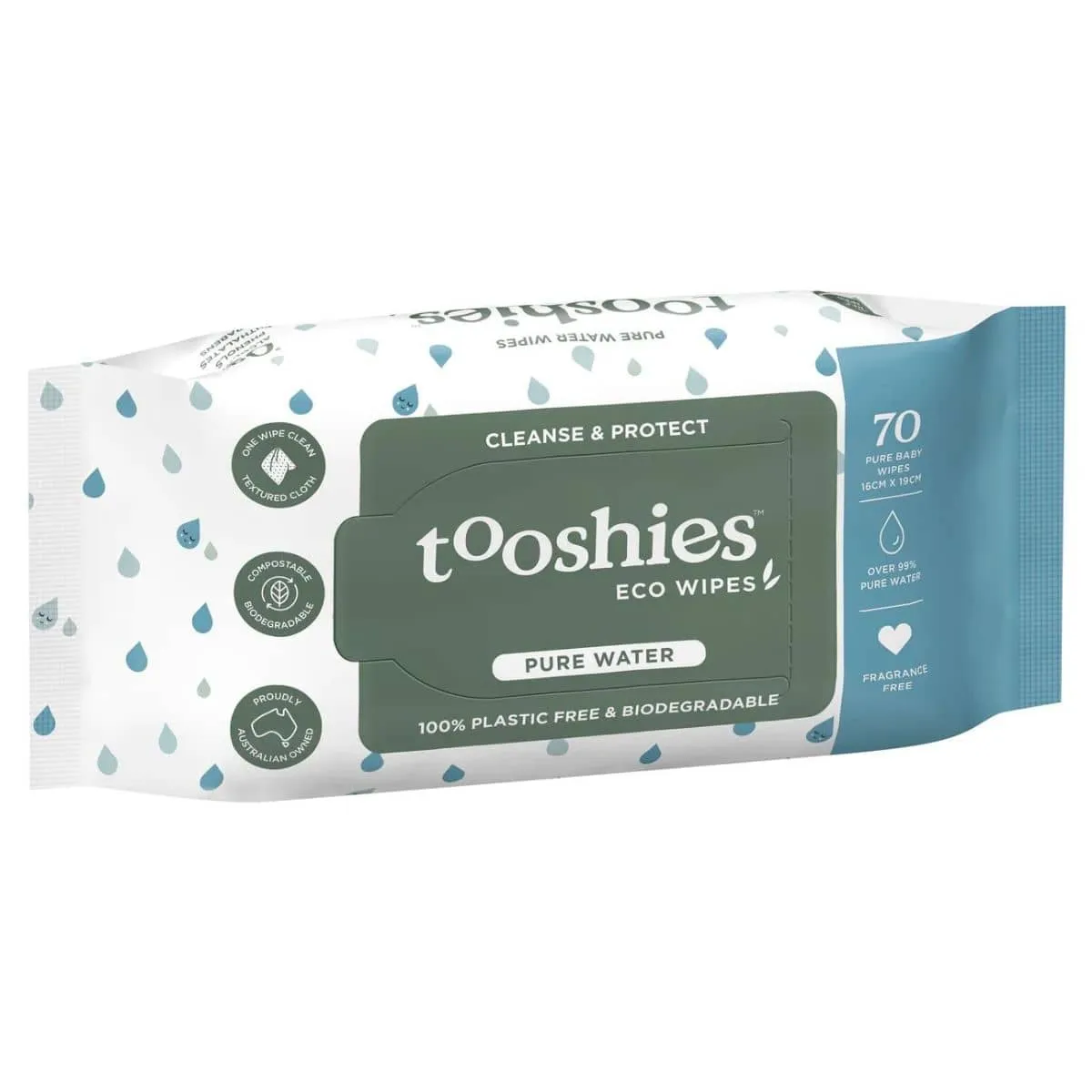 Tooshies Eco Pure 99% Water Baby Wipes