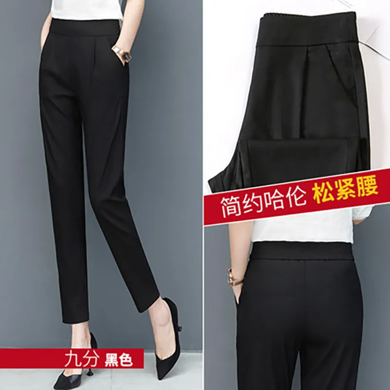 Trendy Women Pants Summer Korean Loose Slim Look Fit Casual Pencil Pants