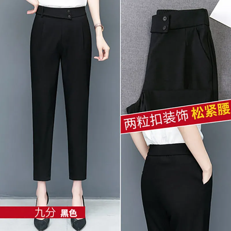 Trendy Women Pants Summer Korean Loose Slim Look Fit Casual Pencil Pants