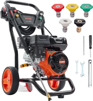 Vevor 3400 PSI Gas Pressure Washer 2.6 GPM with Aluminum Pump and 5 Quick Connect Nozzles New