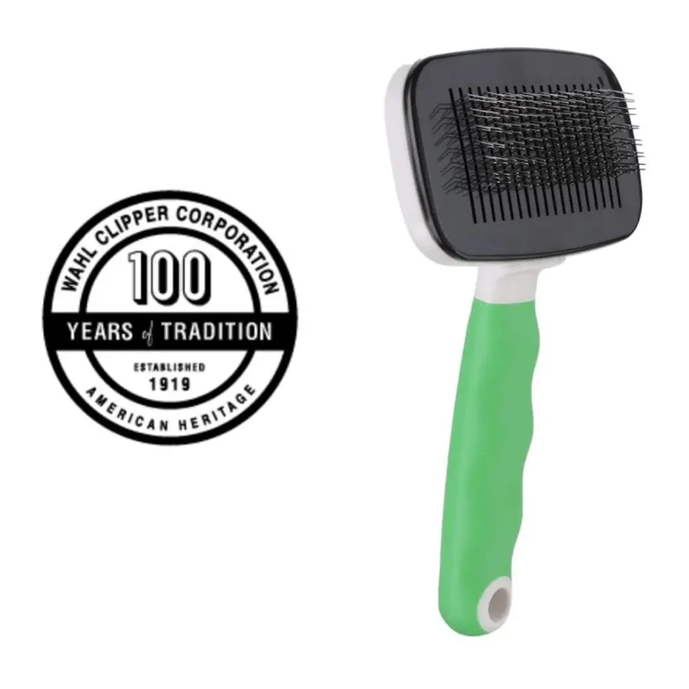 Wahl Self Cleaning Slicker Brush for Pets (Green)