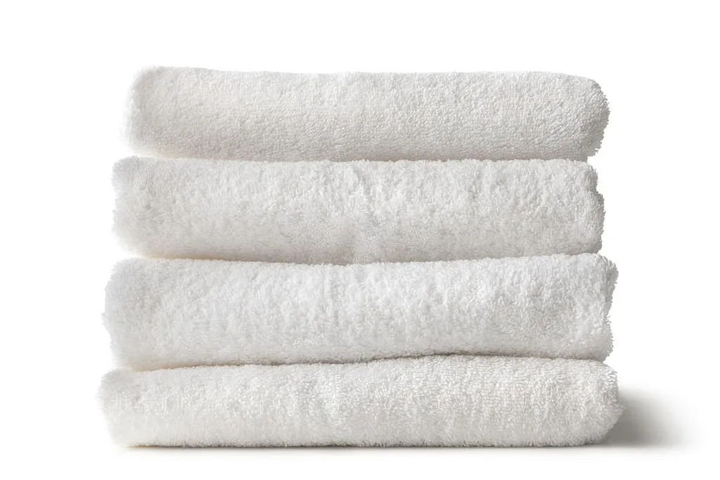 white terry cotton towels 12 pack 16" x 27"