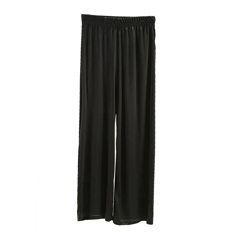 Women Loose Outdoor Trendy Casual Thin Plus Size Cozy Ankle-Length Wide Leg Pants