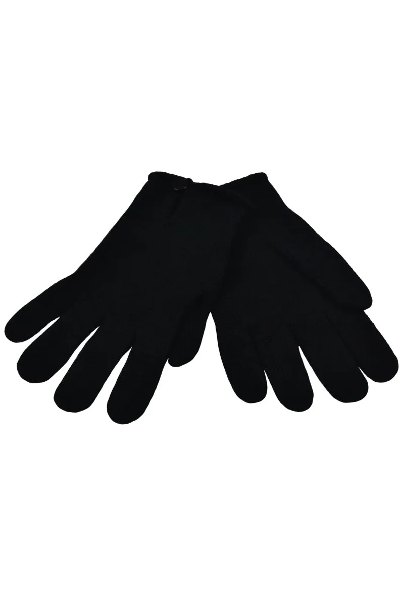 Womens Scottish Cashmere Button and Loop Gloves